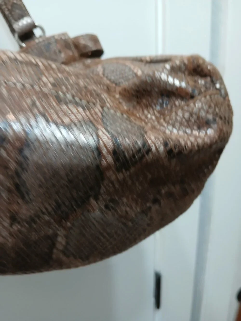 Sag Harbor Faux Leather Python Hobo